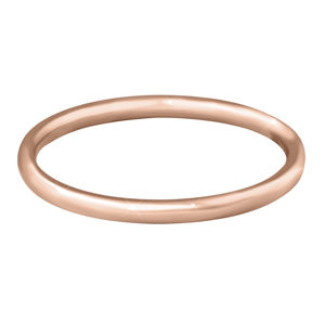 Troli Pozlacený minimalistický prsten z oceli Rose Gold 49 mm