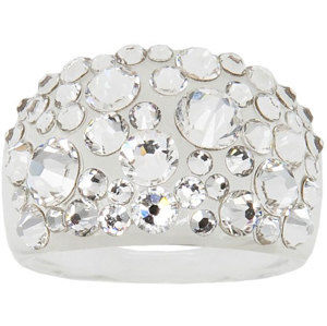Levien Třpytivý prsten s krystaly Bubble Crystal 53 mm